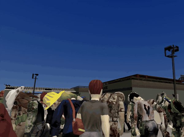 Zombies wearing badges