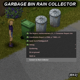 Garbage Bin Rain Collector